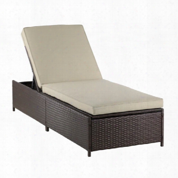 Serta Laguna Wicker Patio Storage Chaise Lounge In Brown