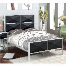 Furniture of America Colby Full Metal Bed in Black and Silver