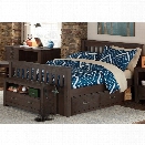 NE Kids Highlands Harper Full Slat Storage Bed in Espresso