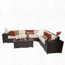 TKC Barbados 9 Piece Outdoor Wicker Sofa Set in Beige