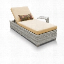 TKC Fairmont Patio Chaise Lounge With Side Table in Sesame