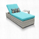 TKC Fairmont Patio Chaise Lounge With Side Table in Turquoise