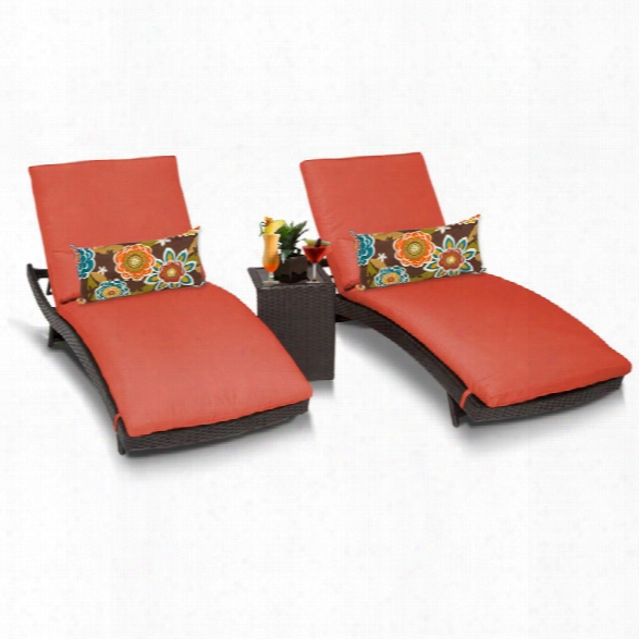 Tkc Bali 3 Piece Patio Chaise Lounge Swt In Orange