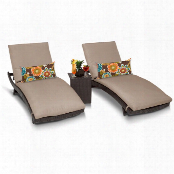 Tkc Bali 3 Piece Patio Chaise Lounge Set