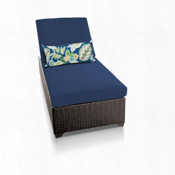 Tkc Classic Patio Chaise Lounge In Navy