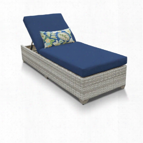 Tkc Fairmont Patio Chaise Lounge In Navy