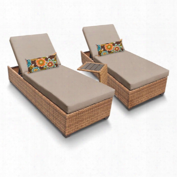 Tkc Laguna 3 Piece Patio Chaise Lounge Set