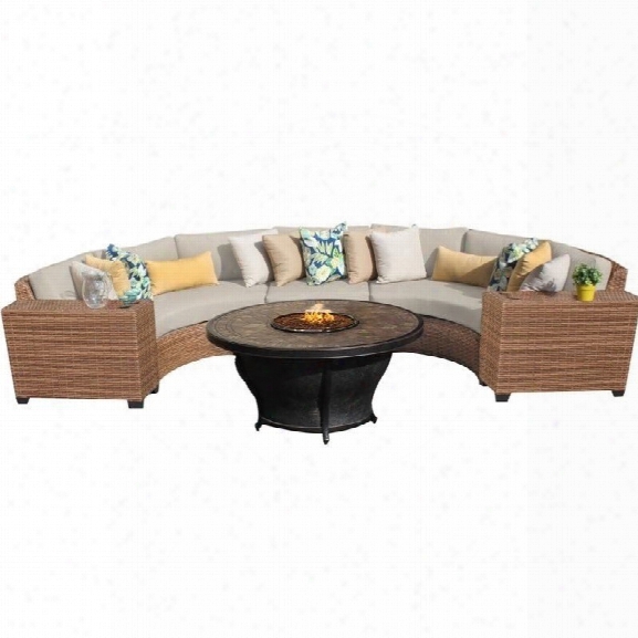 Tkc Laguna 6 Piece Outdoor Wicker Sofa Set In Beige