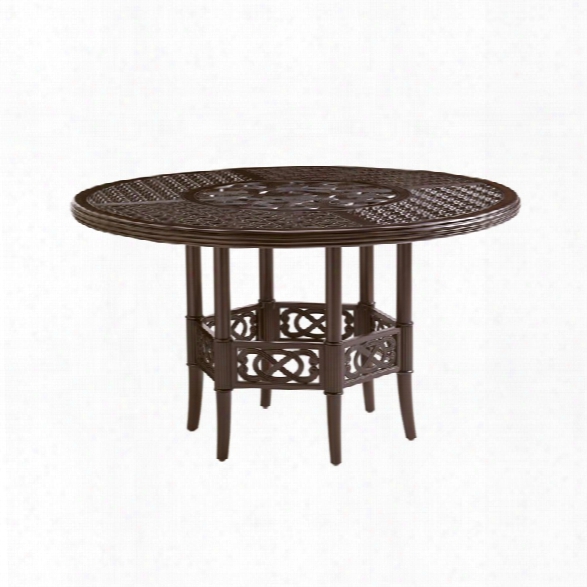 Tommy Bahama Black Sands 54 Patio Round Dining Table In Deep Umber