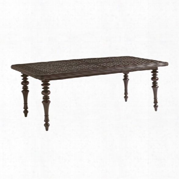 Tommy Bahama Black Sands 84 Patio Dining Table In Deep Umber