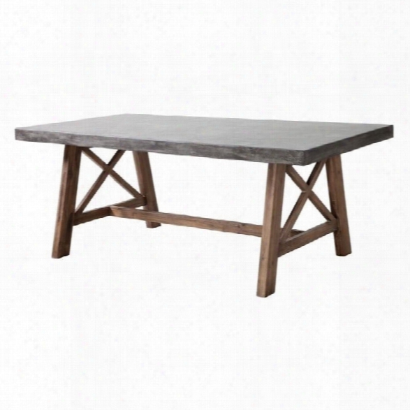 Zuo Ford Patio Dining Table In Cement