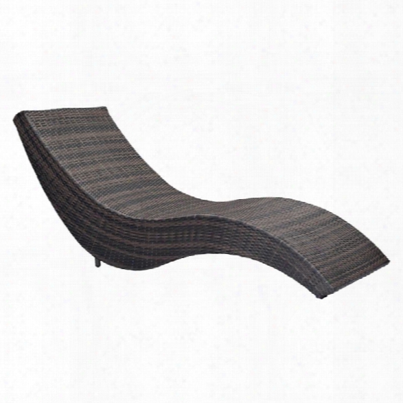 Zuo Hassle Holtz Patio Chaise Lounge In Brown