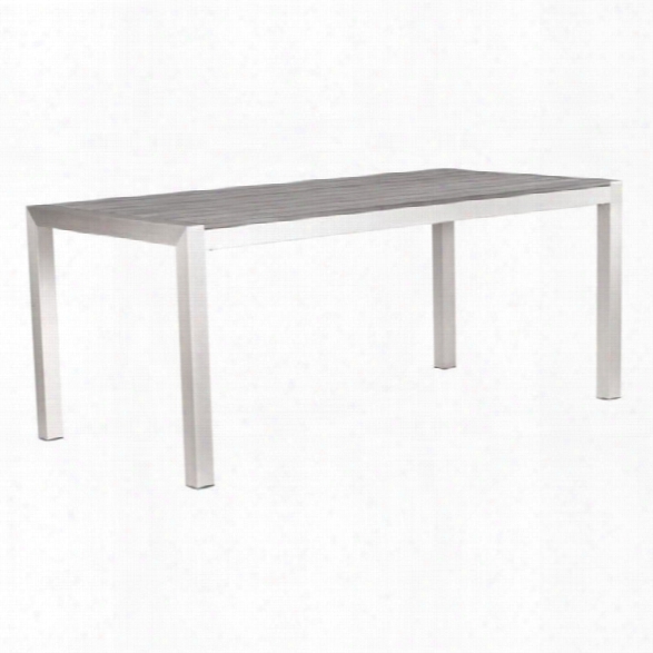 Zuo Metropolitan Patio Dining Table In Gray