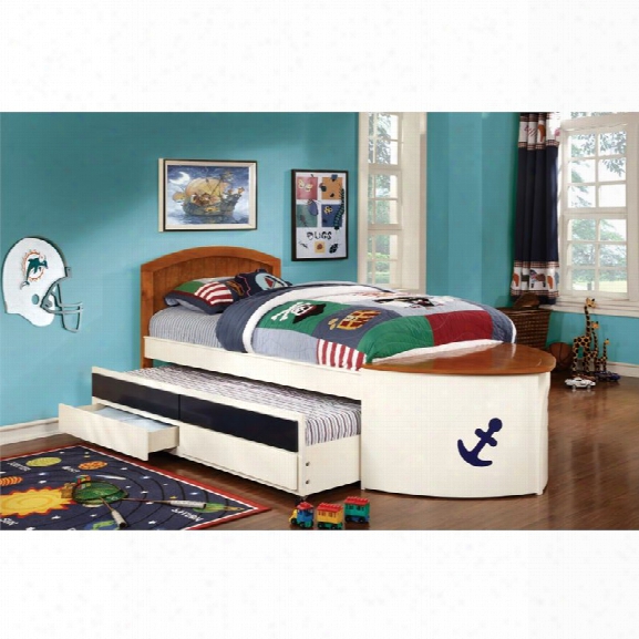 Furniture Of America Bermudez Twin Bo At Bed With Trundle In White
