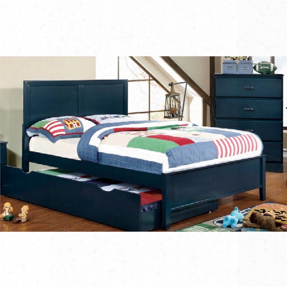 Furniture Of America Geller Full Panel Bed In Currant Blue