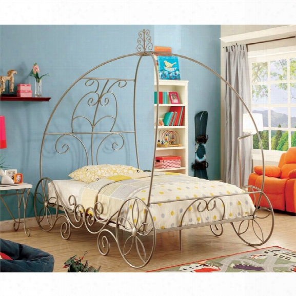 Furniture Of America Heiress Full Metal Bed In Champagne