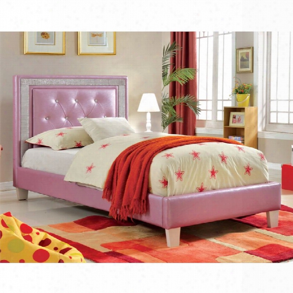 Furniture Of America Hilary Full Tufted Faux Leather Platform Bed