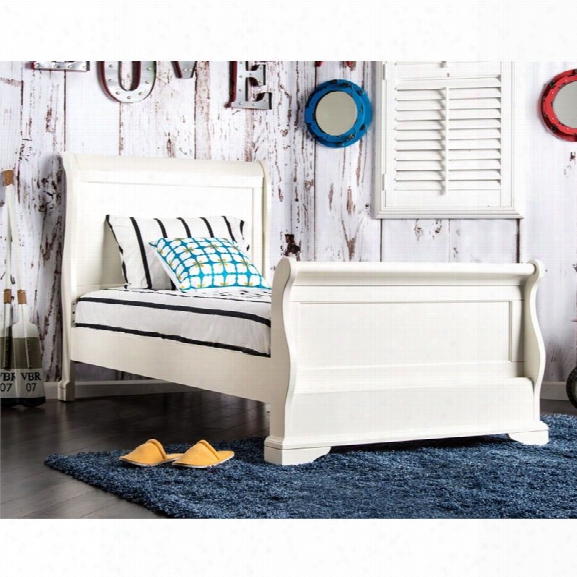 Furniture Of America Jeffers Full Sleigh Bed In White