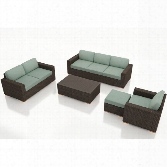 Harmonia Living Arden 5 Piece Patio Sofa Set In Canvas Spa