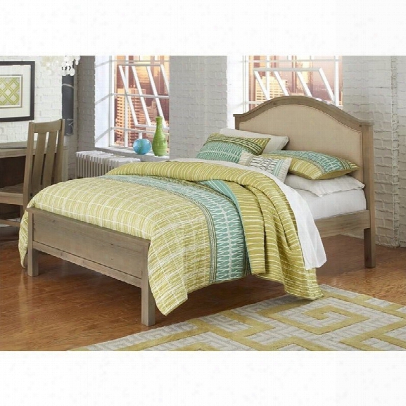 Ne Kids Highlands Bailey Full Upholstered Bed In Driftwood