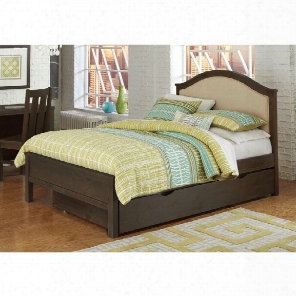 Ne Kids Highlands Bailey Full Upholstered Bed With Trundle In Espresso