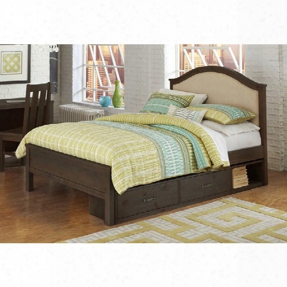 Ne Kids Highlands Bailey Full Upholstered Storage Bed In Espresso