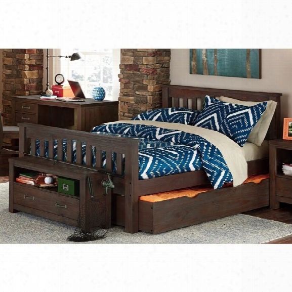 Ne Kids Highlands Harper Full Slat Bed With Trundle In Espresso