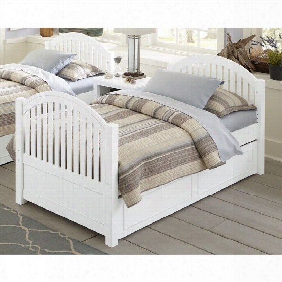 Ne Kids Lake House Adrian Twin Slat Bed With Trundle In White