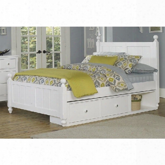 Ne Kids Lake House Kennedy Full Storage Panel Bed In White