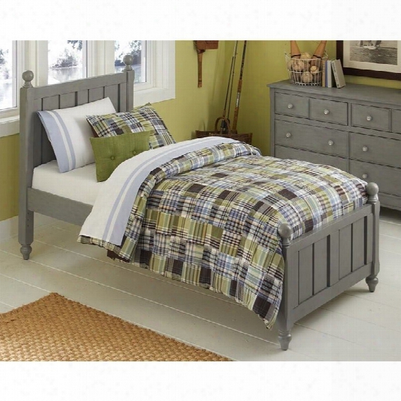 Ne Kids Lake House Kennedy Twin Panel Bed In Stone