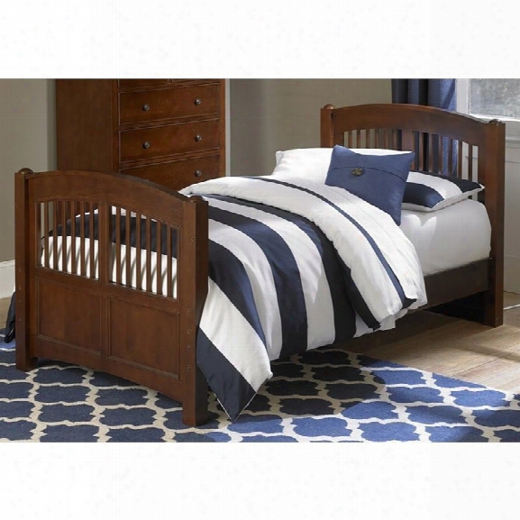 Ne Kids Walnut Street Hayden Twin Bed In Chestnut