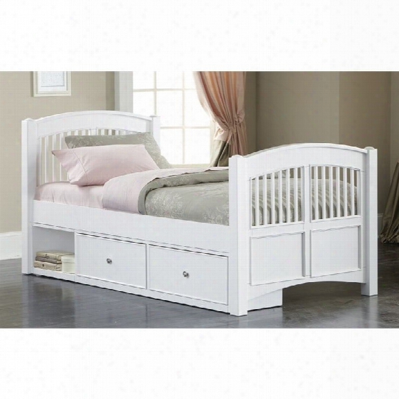 Ne Kids Walnut Street Hayden Twin Storage Bed In White