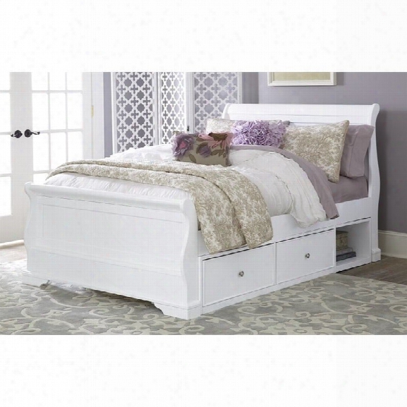 Ne Kids Walnut Street Riley Full Storage Sleigh Bed In White