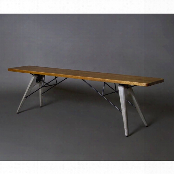 Nuevo Kahn Dining Bench In Seared Brown