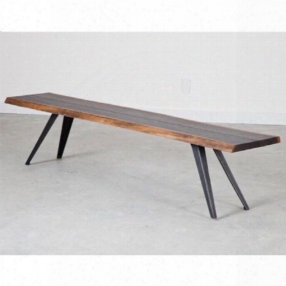 Nuevo Vega 86.5 Dining Bench In Seared Brown