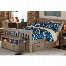 NE Kids Highlands Harper Full Slat Storage Bed in Driftwood