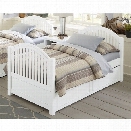 NE Kids Lake House Adrian Twin Slat Bed with Trundle in White