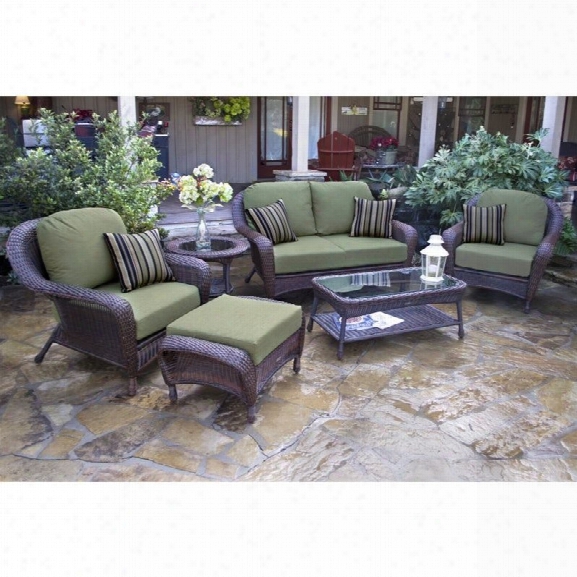 Tortuga Sea Pines 6 Piece Outdoor Sofa Sets-mojave/ Vera Cruz Coal