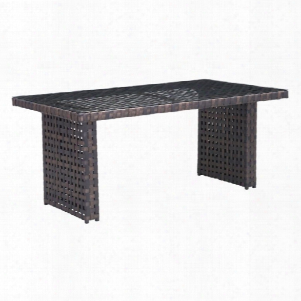 Zuo Pinery Patio Dining Table In Brown