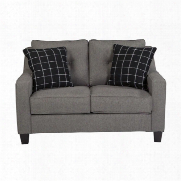 Ashley Brindon Loveseat In Charcoal