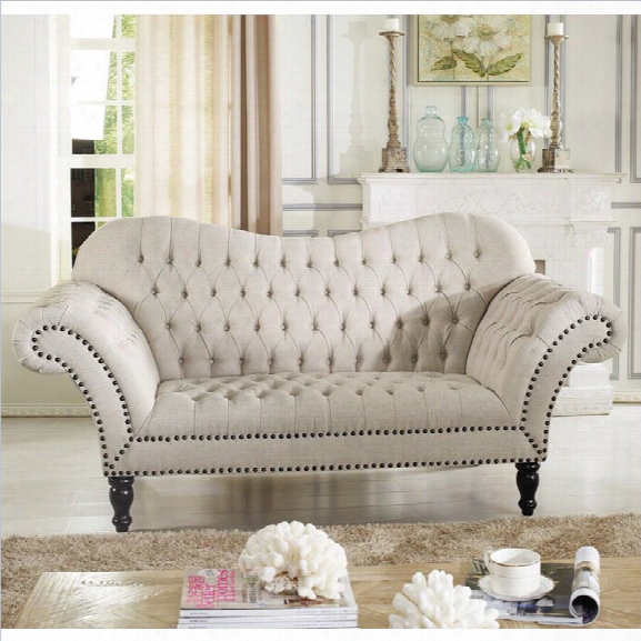 Baxton Studio Bostwick Classic Victorian Loveseat In Beige