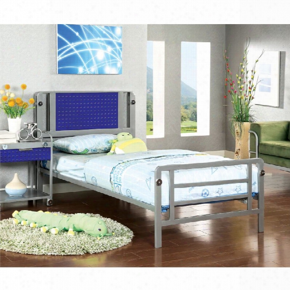 Furniture Of America Alline Full Metal Bed In Silver