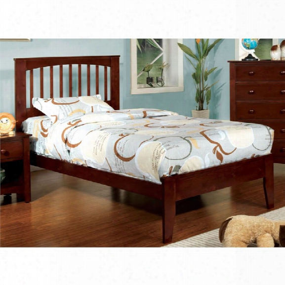 Furniture Of America Myriam Full Platform Slat Bed In Cherry