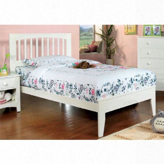 Furniture Of America Myriam Full Platform Slat Bed In White