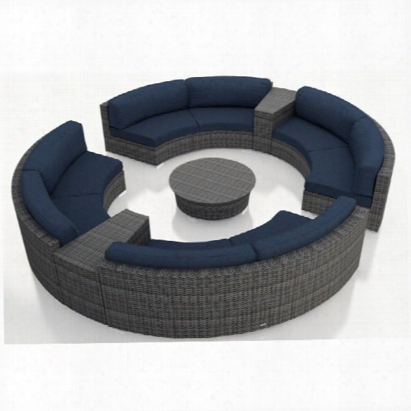 Harmonia Living District 7 Piece Patio Conversation Set In Indigo