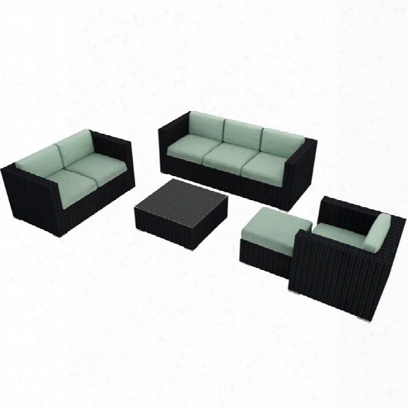 Harmonia Living Urbana 5 Piece Patio Sofa Set In Canvas Spa