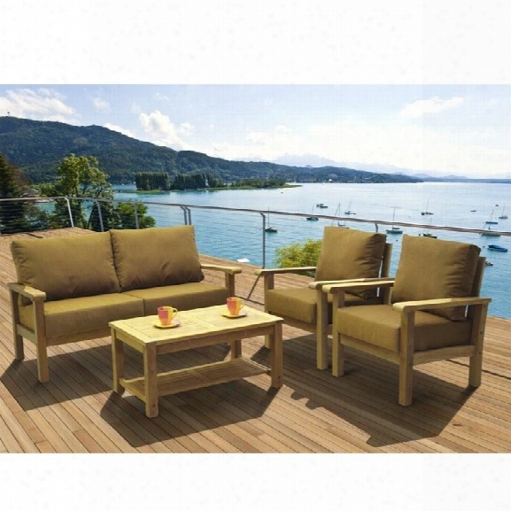 Int Home Miami Corp Gilli 4 Pc Patio Seating Set In Teak