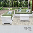 TKC Monaco 6 Piece Patio Wicker Sofa Set in Green