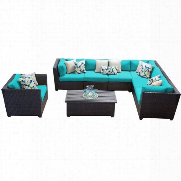 Tkc Barbados 8 Piece Outdoor Wicker Sofa Set In Aruba