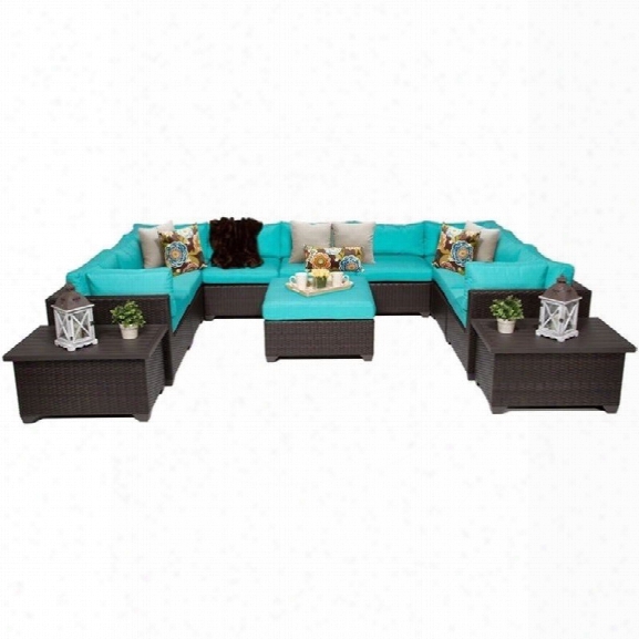 Tkc Belle 12 Piece Outdoor Wicker Sofa Set In Aruba